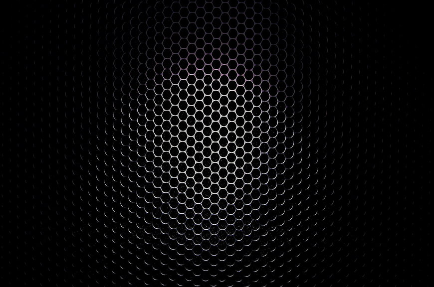 Dark Hexagonal Mesh Texture Background