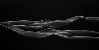 Dark Abstract Black Sand Dunes Minimalist Background