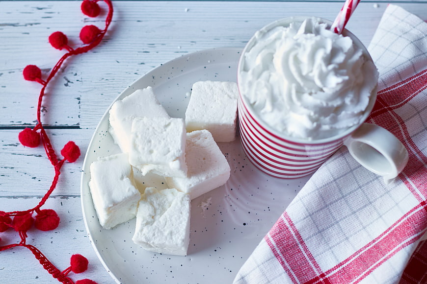 Festive Hot Cocoa with Whipped Cream and Marshmallows