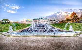 Schloss Belvedere Vienna Austria with Cascade Fountain