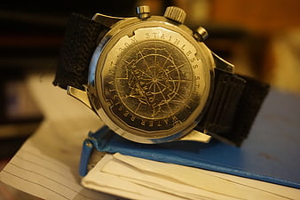 Vintage Seiko Watch Back Case Engraving Close-Up