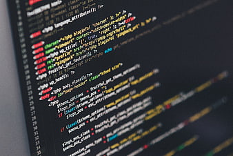 Close-up of PHP and HTML code on a computer screen