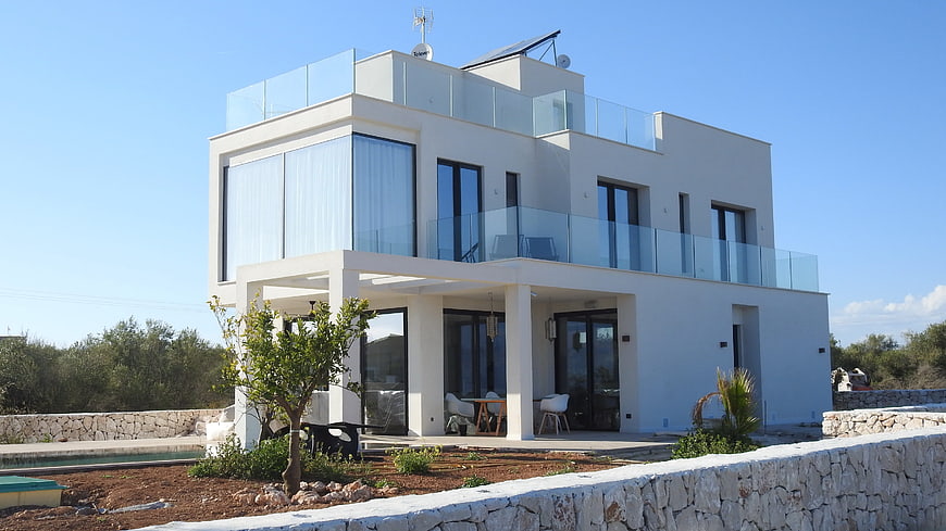 Modern white villa with pool in Mallorca