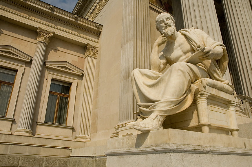 Herodotus Statue at the Austrian Parliament Building Vienna