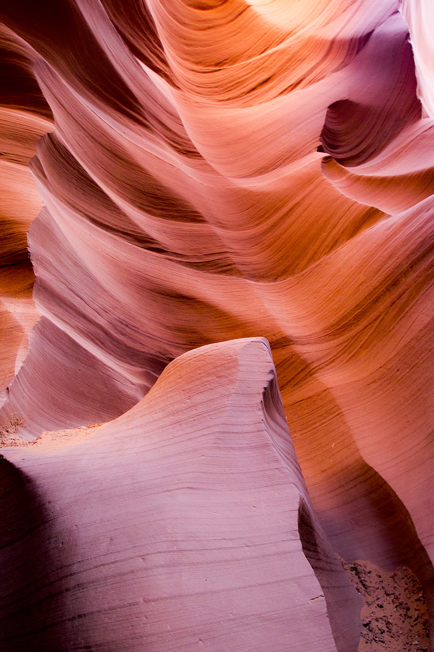 Abstract Smooth Sandstone Slot Canyon Walls