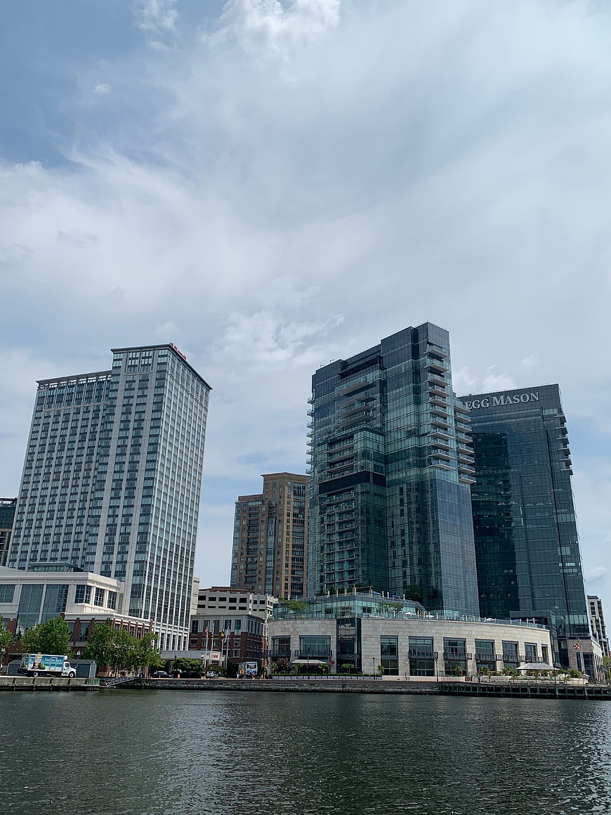 Modern Downtown Waterfront Skyscrapers and Cityscape