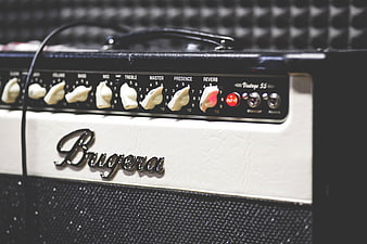 Close-up of Vintage Bugera Guitar Amplifier Control Panel