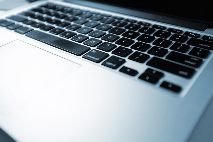 Close-up of MacBook Pro Keyboard and Trackpad