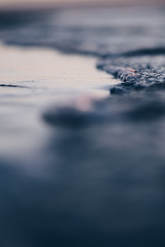 Abstract Blue Ocean Waves with Shallow Depth of Field