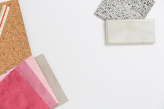 Interior Design Material Samples and Swatches Flat Lay