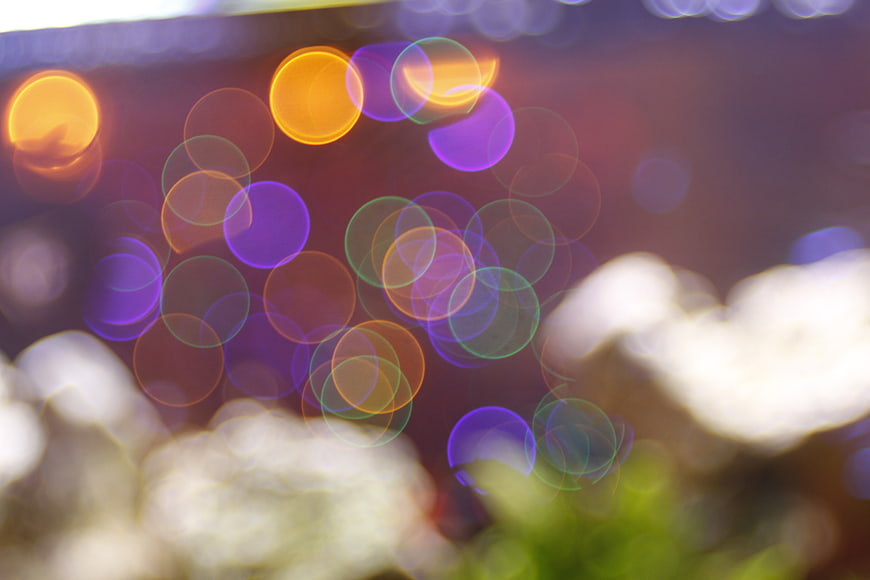 Abstract colorful bokeh lights background
