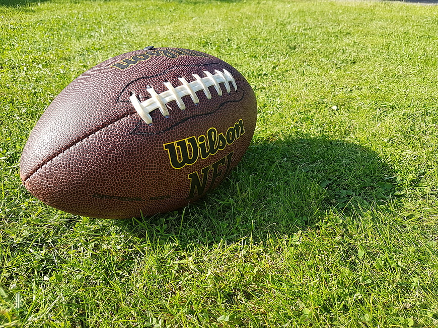 Wilson NFL American Football on Green Grass Field