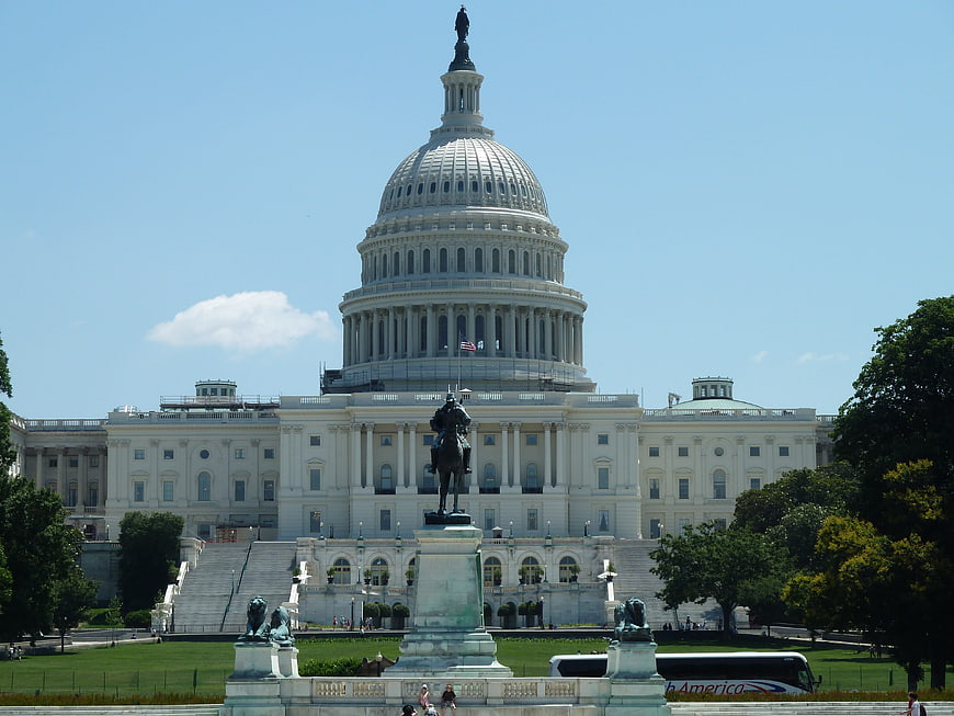 US Capitol Building Dome and Statue of Freedom in Washington DC