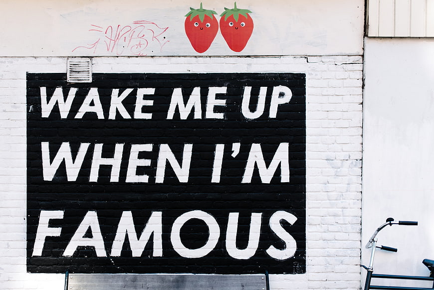 Wake Me Up When I'm Famous Street Art Mural