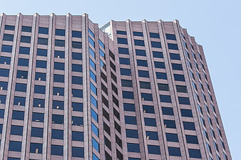 Low angle view of modern office building facade