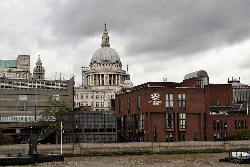 St Paul's Cathedral London Skyline Over River Thames