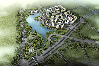 Aerial 3D Visualization of Eco-Friendly Urban Science and Technology Park