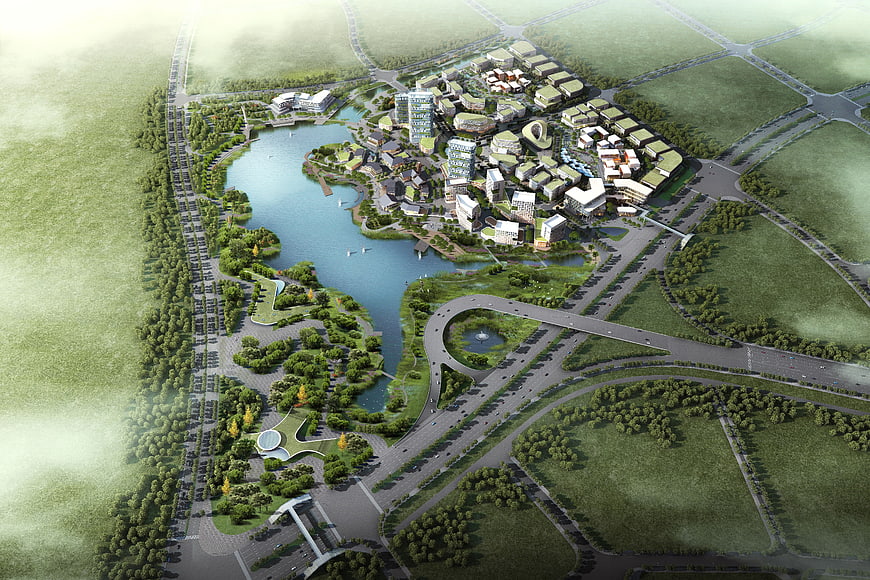 Aerial 3D Visualization of Eco-Friendly Urban Science and Technology Park