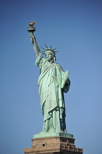 Statue of Liberty against clear blue sky