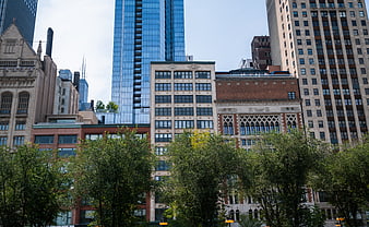 Urban Architecture with Modern and Historic Buildings