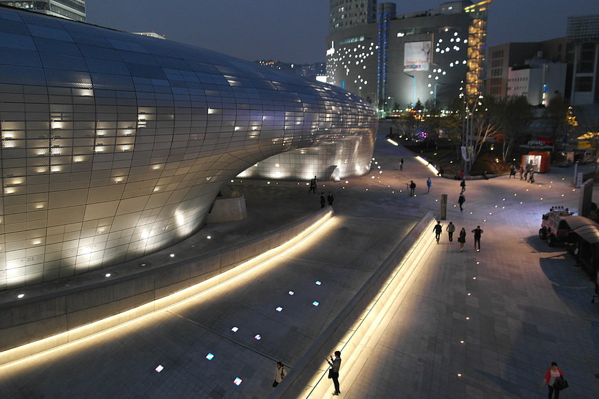Dongdaemun Design Plaza Night View in Seoul, South Korea