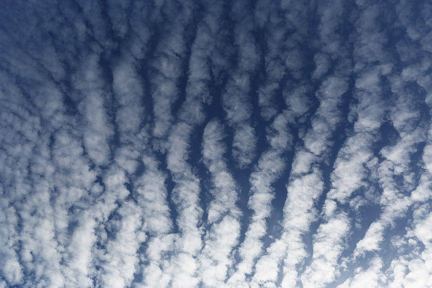 Blue Sky with Mackerel Cloud Pattern