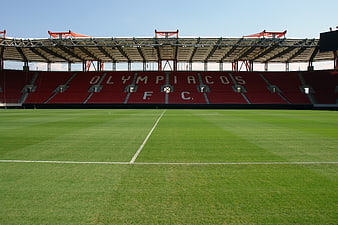 Olympiacos F.C. Stadium Seating And Green Pitch
