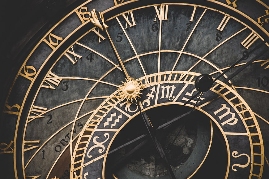 Close-up of Prague Astronomical Clock Dial