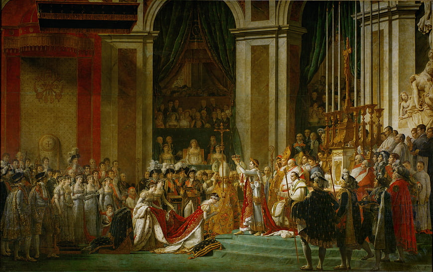 The Coronation of Napoleon by Jacques-Louis David Historical Oil Painting