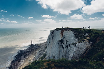 White Cliffs of Dover with Lighthouse and Ocean View
