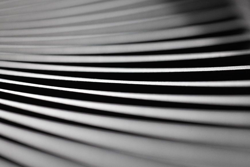 Abstract black and white curved lines pattern background