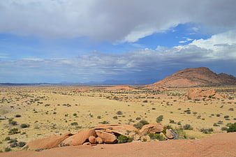 Spitzkoppe Mountain Landscape in Namibian Savanna
