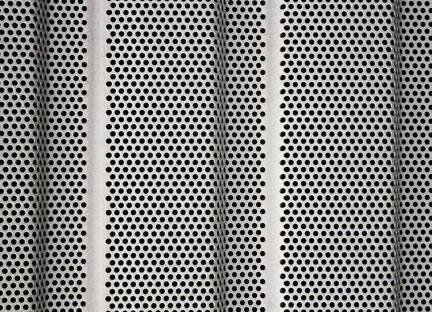 Perforated Metal Sheet Texture Close-Up