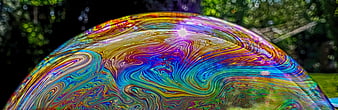 Iridescent Soap Bubble Macro Close Up