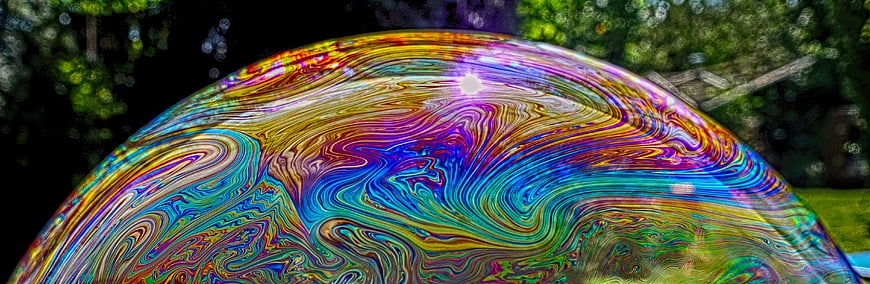 Iridescent Soap Bubble Macro Close Up