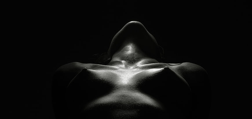 Black and White Abstract Nude Female Body Art