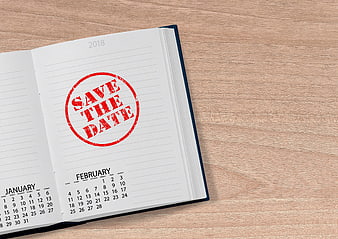 Save the Date Stamp on Open Calendar Planner