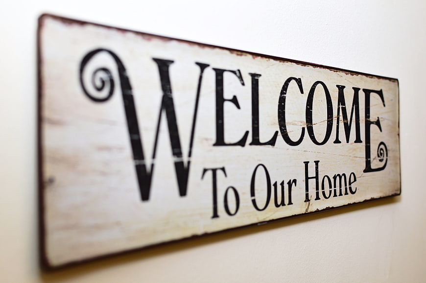 Rustic Welcome To Our Home Wooden Sign