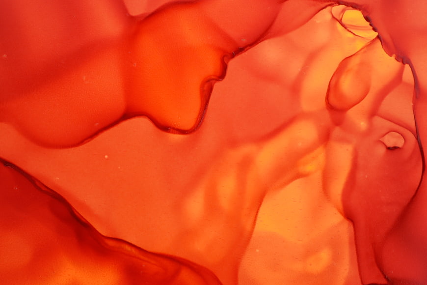 Abstract Red and Orange Fluid Ink Art Background