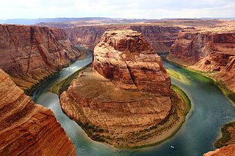 Aerial View of Horseshoe Bend and Colorado River