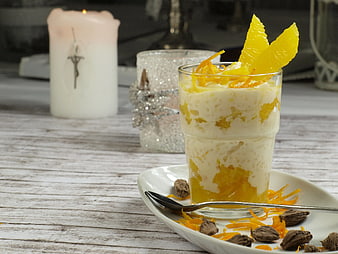 Layered Orange Panna Cotta Dessert with Cardamom