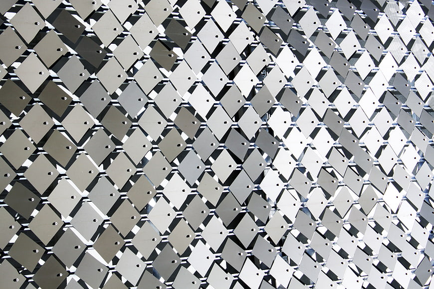Abstract Geometric Metal Diamond Pattern Texture Background