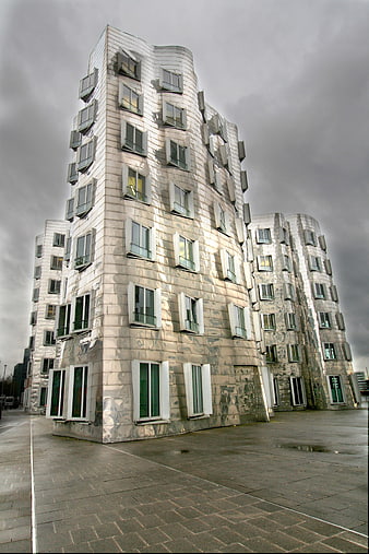 Modern Wavy Silver Architecture Building Exterior