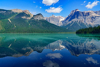 Emerald Lake Reflections in Canadian Rocky Mountains