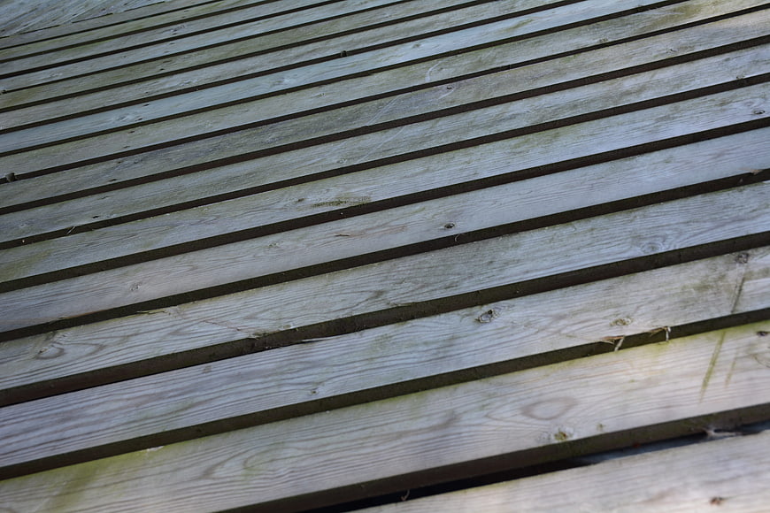 Weathered Wooden Deck Planks Texture Background