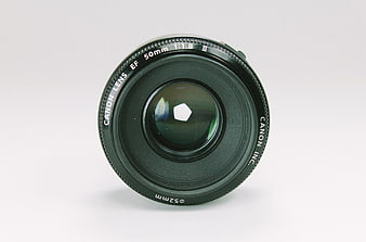 Canon EF 50mm f/1.8 II Lens on White Background