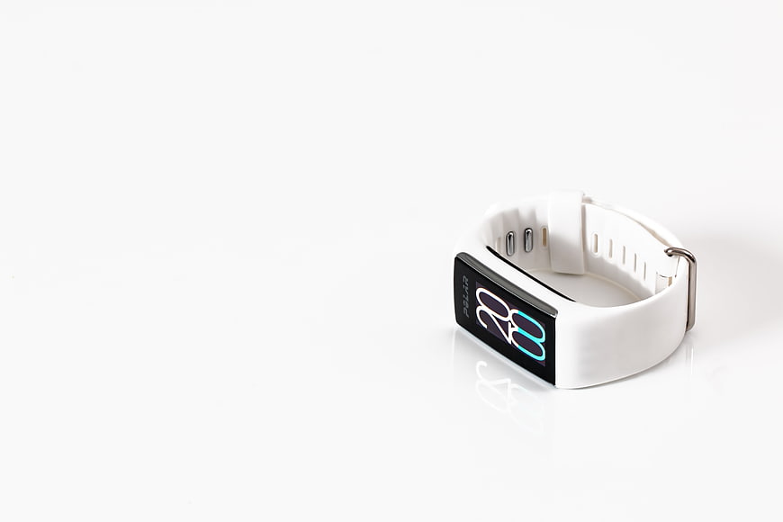 White Polar A360 Fitness Tracker on White Background