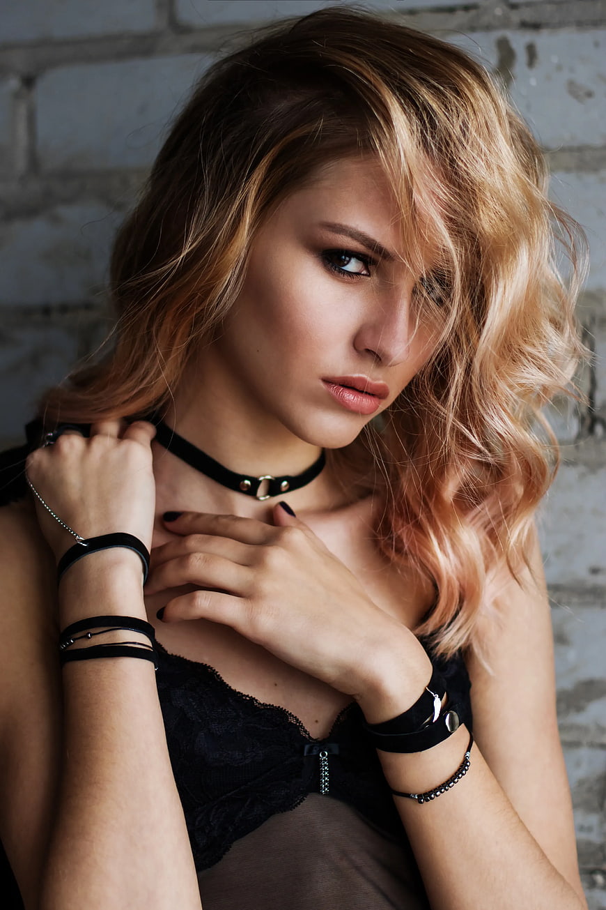 Portrait of Woman with Gothic Accessories