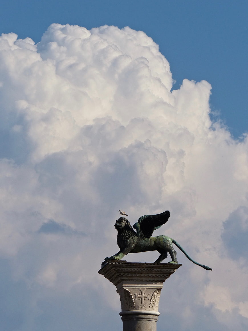 Winged Lion of Saint Mark Statue in Venice