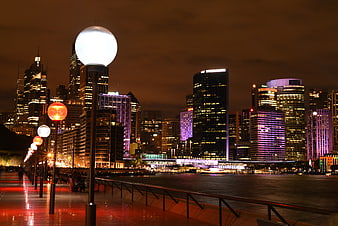 Sydney Opera House and Skyline at Night from Circular Quay